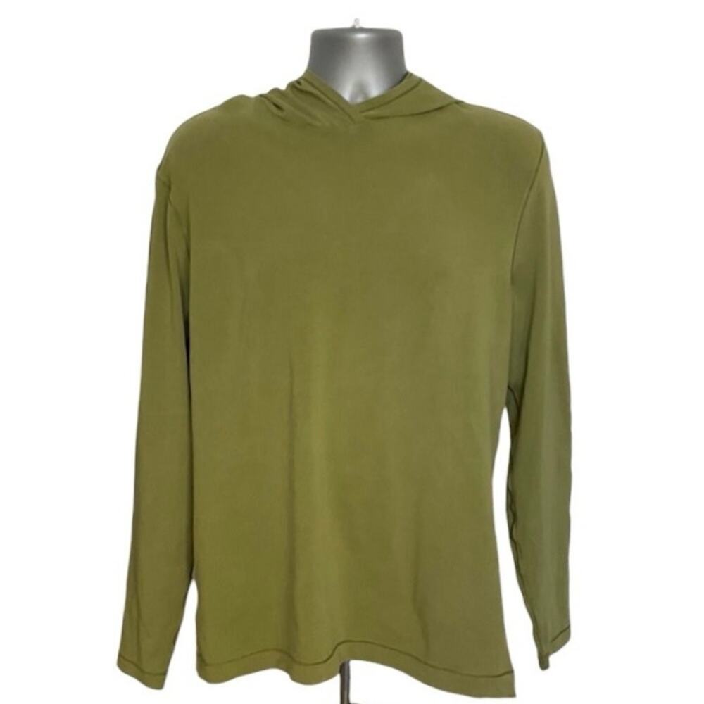 Public Rec Men’s Large Olive Green Lightweight Hoodie Pima Cotton Tencel